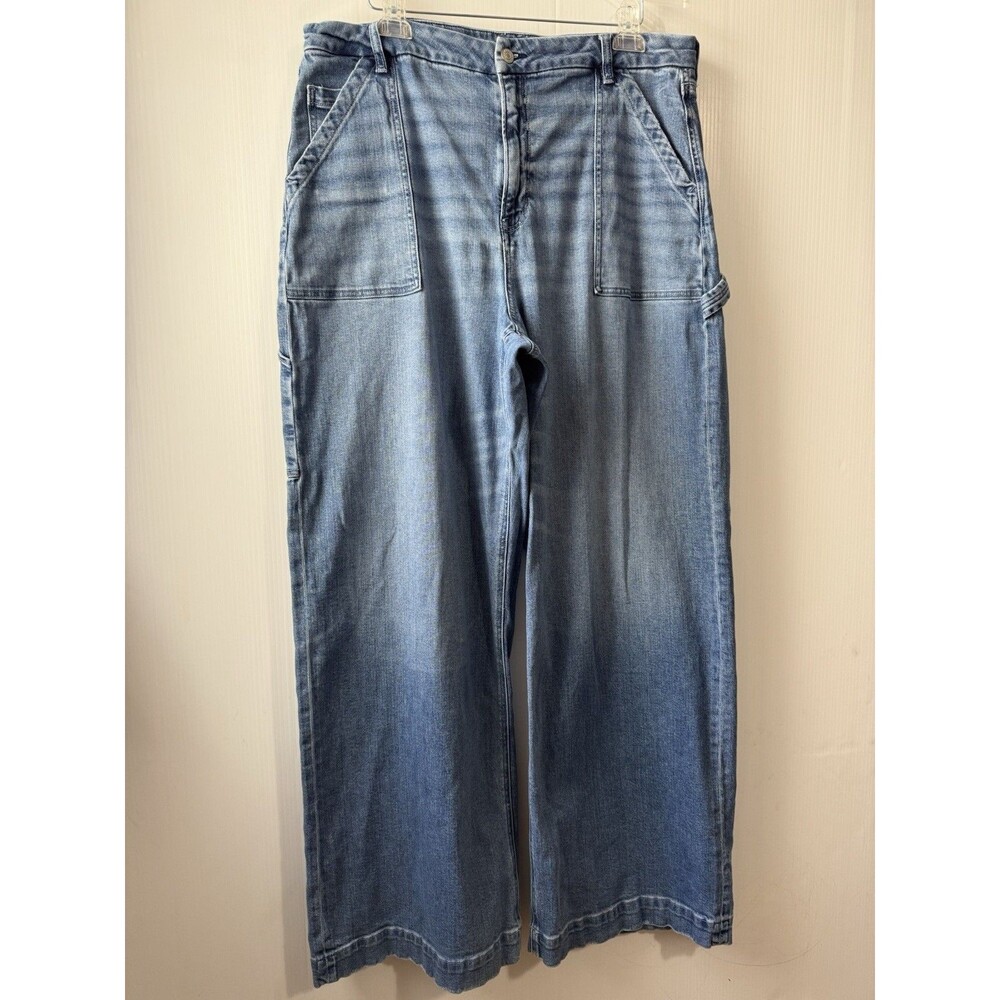 American Eagle Outfitters Light Blue Wide Leg Jeans - Picture 4 of 15